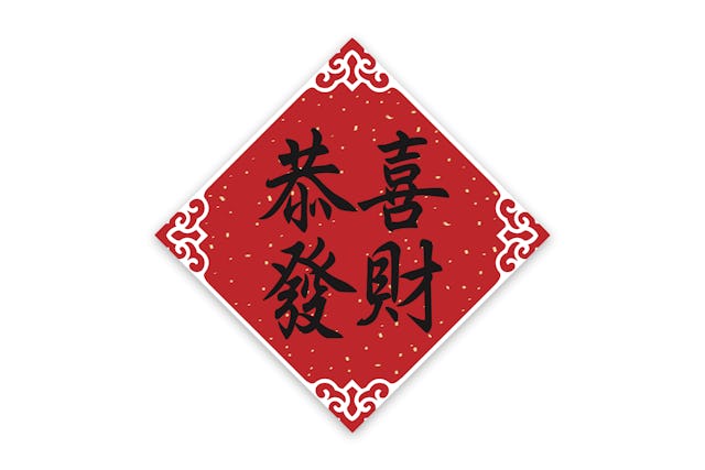 Chinese New Year calligraphy blessings