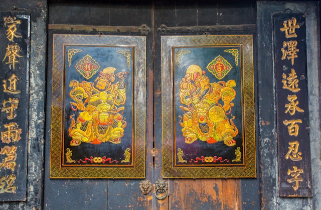 Китайские новогодние дверные боги