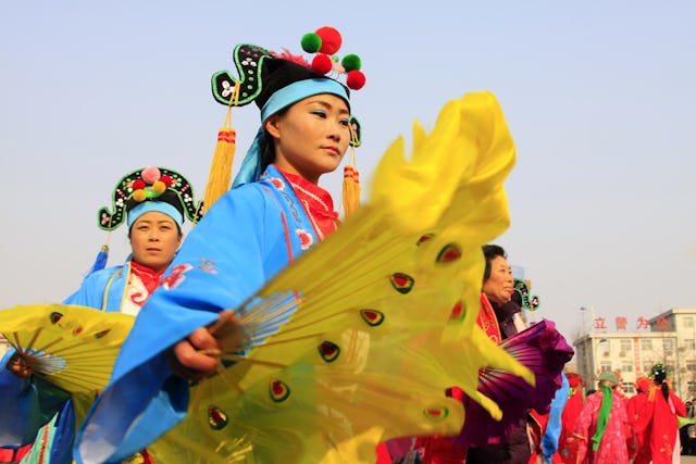 Chinese New Year Lantern Festival performance in Hebei province